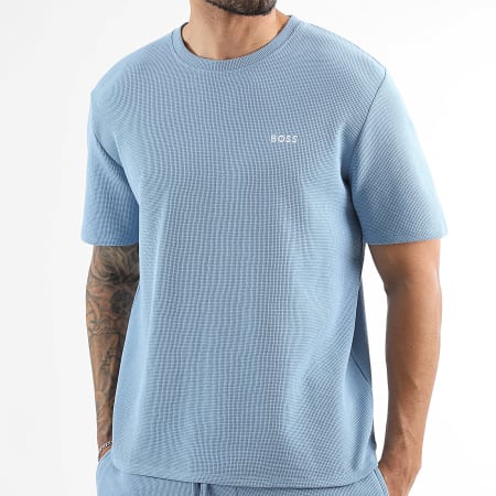 BOSS - Set T-Shirt und Jogging-Short Waffel 50535891 50535884 Hellblau